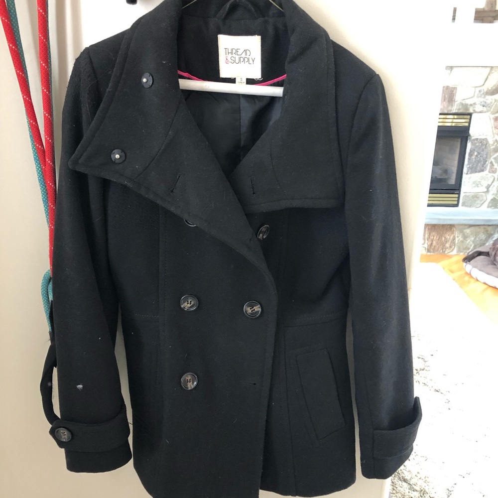 Black pea coat